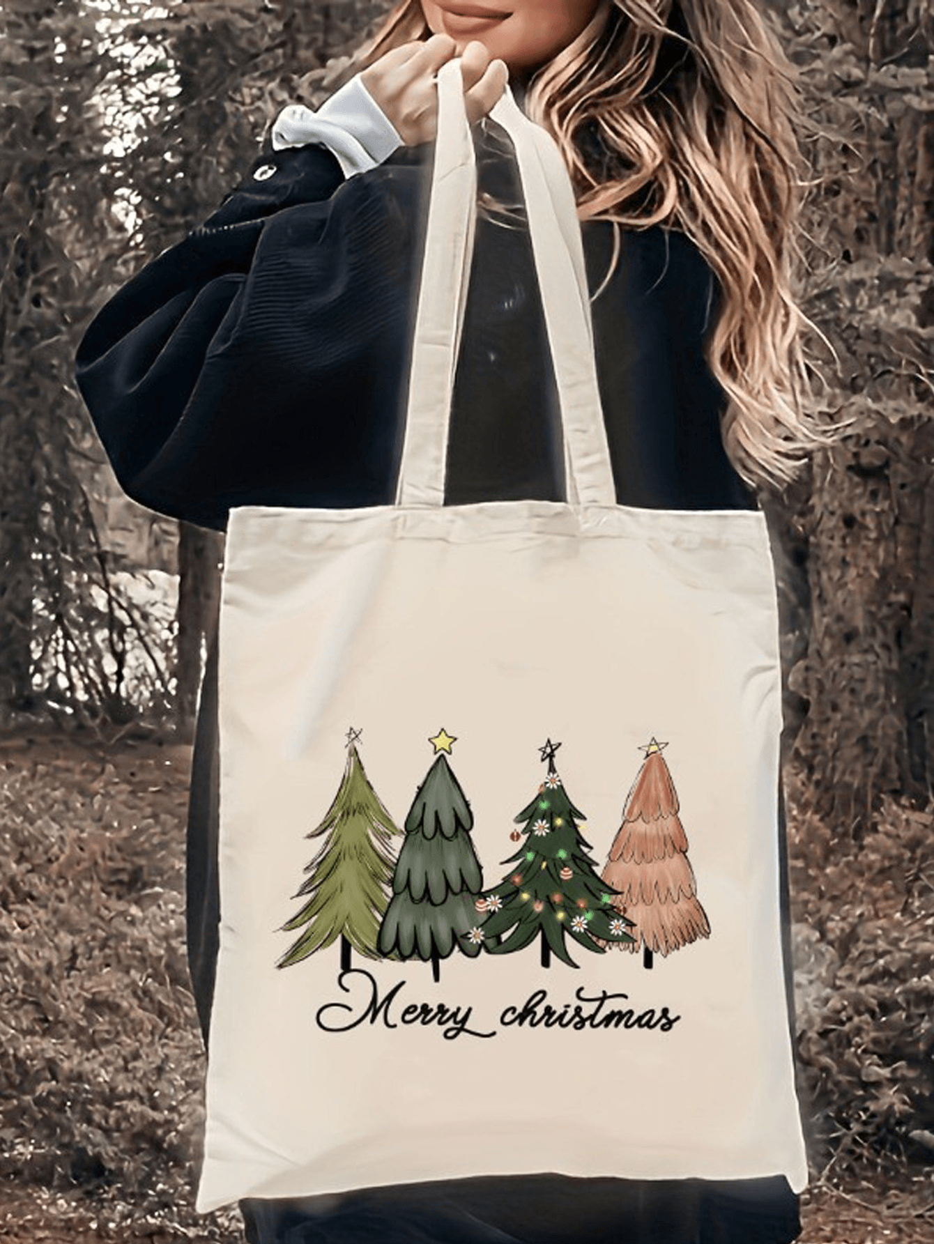 DIY Personalized Christmas Tree Tote Bag